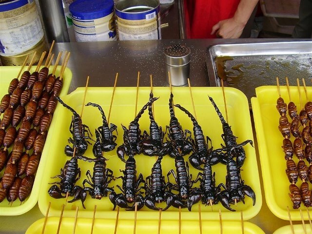 жаренные скорпионы